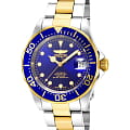 Invicta Invicta Pro Diver IN17042  IN17042 механические мужские часы синий циферблат, браслет нержавеющая сталь с ip-покрытием — вид спереди