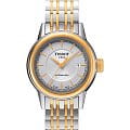 Tissot Tissot Carson Automatic Lady T085.207.22.011.00 Carson T0852072201100 механические женские часы белый циферблат, браслет сталь c pvd покрытием — вид спереди