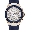 Guess GUESS GW0030L5  GW0030L5 кварцевые женские часы белый циферблат, браслет силикон — вид спереди