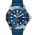 TAG Heuer TAG Heuer Aquaracer Professional 300 Date WBP5111.FT6259  WBP5111.FT6259 механические мужские часы синий циферблат, браслет каучук — вид спереди