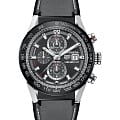 TAG Heuer TAG Heuer Carrera CAR201W.FT6095  CAR201W.FT6095 механические мужские часы черный циферблат, браслет каучук — вид спереди