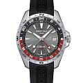 Certina Certina DS-X GMT C047.452.17.081.01 DS-X GMT  C0474521708101 кварцевые мужские часы  серый циферблат, браслет резина — вид спереди