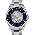 Jacques Lemans Jacques Lemans Automatic 1-2087H  1-2087H механические мужские часы  синий циферблат, браслет нержавеющая сталь — вид спереди