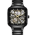 Rado Rado True Square Automatic Open Heart R27086712  R27086712 механические мужские часы черный циферблат, браслет высокотехнологичная керамика + титан — вид спереди