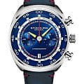 Stuhrling Stuhrling Monaco 1000.02  1000.02 кварцевые мужские часы синий циферблат, браслет кожаный — вид спереди