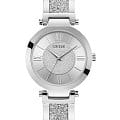 Guess Guess W1288L1  W1288L1 кварцевые женские часы серебристый циферблат, браслет нержавеющая сталь — вид спереди