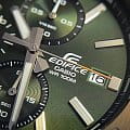 Casio Casio Edifice EFV-640DC-3AVUDF (EFV-640DC-3A) кварцевые мужские часы часы крупный план зеленый циферблата