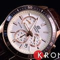 Casio Casio Edifice EFR-552GL-7A, edifice япония мужские часы на браслете кожаный боковой вид