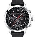 Tissot Tissot PRC 200 Chronograph T114.417.17.057.00 PRC 200 T1144171705700 кварцевые мужские часы  черный циферблат, браслет каучук — вид спереди
