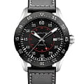 Hamilton Hamilton Khaki Aviation Pilot GMT Auto H76755735  H76755735 механические мужские часы черный циферблат, браслет кожаный — вид спереди