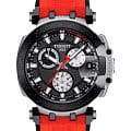 Tissot Tissot T-Race Chronograph T115.417.27.051.00 T Race T1154172705100 кварцевые мужские часы черный циферблат, браслет силикон — вид спереди