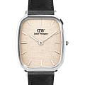 Daniel Wellington Daniel Wellington Marlon Sheffield Linen Silver DW00100813  DW00100813 кварцевые женские часы бежевый циферблат, браслет кожаный — вид спереди