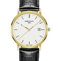 Certina Certina C901.410.16.011.00  C9014101601100 кварцевые мужские часы белый циферблат, браслет кожаный — вид спереди