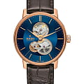 Rado Rado Coupole Classic Open Heart Automatic R22895215 Classic R22895215 механические мужские часы синий циферблат, браслет кожаный — вид спереди