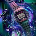 Casio Casio G-Shock DW-B5600AH-6DR (DW-B5600AH-6) электронные мужские часы часы крупный план  циферблата