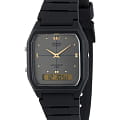 Casio Casio Collection AW-48HE-1AVDF (AW-48HE-1A)  AW-48HE-1A кварцевые мужские часы черный циферблат, браслет пластик — вид спереди