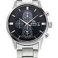 Orient Orient Chronograph RA-TY0002B  RA-TY0002B кварцевые мужские часы  черный циферблат, браслет нержавеющая сталь — вид спереди