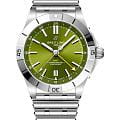 Breitling Breitling Chronomat Automatic GMT 40 A32398A11L1A1  A32398A11L1A1 механические мужские часы зеленый циферблат, браслет нержавеющая сталь — вид спереди
