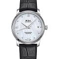 Mido Mido Baroncelli M027.208.16.106.00  M0272081610600 механические женские часы перламутровый циферблат, браслет кожаный — вид спереди