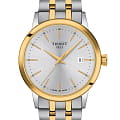 Tissot Tissot Classic Dream T129.410.22.031.00 Classic Dream T1294102203100 кварцевые мужские часы серебристый циферблат, браслет сталь c pvd покрытием — вид спереди