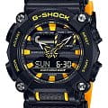 Casio Casio G-Shock GA-900A-1A9DR (GA-900A-1A9) GA GA-900A-1A9 электронные мужские часы черный циферблат, браслет пластик — вид спереди