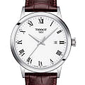 Tissot Tissot Classic Dream T129.410.16.013.00 Classic Dream T1294101601300 кварцевые мужские часы  белый циферблат, браслет кожаный — вид спереди