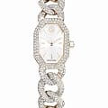 Swarovski Swarovski Dextera Chain 5711710  5711710 кварцевые женские часы серебристый циферблат, браслет нержавеющая сталь с pvd-покрытием — вид спереди