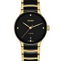 Rado Rado Centrix R30039712 Automatic R30039712 механические женские часы черный циферблат, браслет сталь + pvd + керамика — вид спереди