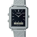 Casio Casio Collection MTP-B205M-1EDF (MTP-B205M-1E)  MTP-B205M-1E кварцевые мужские часы черный циферблат, браслет нержавеющая сталь — вид спереди