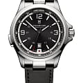 Victorinox Victorinox 241664  241664 кварцевые мужские часы  черный циферблат, браслет кожаный — вид спереди
