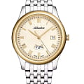 Adriatica Adriatica A1025.2161Q  A1025.2161Q кварцевые мужские часы золотой циферблат, браслет нержавеющая сталь — вид спереди