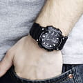 Casio Casio Collection AQ-S810W-1AVDF (AQ-S810W-1A) кварцевые мужские часы часы крупный план черный циферблата