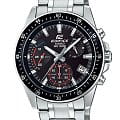 Casio Casio Edifice EFV-540D-1AVUDF (EFV-540D-1A) EFV EFV-540D-1A кварцевые мужские часы черный циферблат, браслет нержавеющая сталь — вид спереди