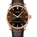 Mido Mido Belluna Sunray M024.630.36.291.00  M0246303629100 механические мужские часы коричневый циферблат, браслет кожаный — вид спереди