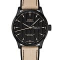 Mido Mido Multifort Chronometer 1 M038.431.37.051.09  M0384313705109 механические мужские часы черный циферблат, браслет тканевый — вид спереди