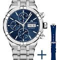 Maurice Lacroix Maurice Lacroix Aikon Automatic Chronograph AI6038-SS00F-430-C  AI6038-SS00F-430-C механические мужские часы синий циферблат, браслет нержавеющая сталь — вид спереди