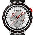 Swatch Swatch Big Bold Biosourced Lacquered SB05K103  SB05K103 кварцевые мужские часы прозрачный циферблат, браслет биоматериал — вид спереди