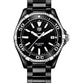TAG Heuer TAG Heuer Aquaracer WAY1395.BH0716  WAY1395.BH0716 кварцевые женские часы черный циферблат, браслет керамика — вид спереди