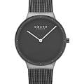 Obaku Obaku Ultra Slim V307LXUUMU  V307LXUUMU кварцевые женские часы черный циферблат, браслет нержавеющая сталь с ip-покрытием — вид спереди