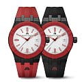 Maurice Lacroix Maurice Lacroix Aikon #Tide Black, Red and White AI2008-04010-400-J, aikon швейцария мужские часы на браслете каучук боковой вид