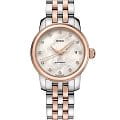 Mido Mido Baroncelli Lady Twenty Five M039.007.22.106.00  M0390072210600 механические женские часы перламутровый циферблат, браслет нержавеющая сталь — вид спереди
