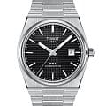 Tissot Tissot PRX Powermatic 80 T137.407.11.051.00  T1374071105100 механические мужские часы  черный циферблат, браслет нержавеющая сталь — вид спереди