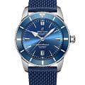 Breitling Breitling Superocean Heritage B20 Automatic 46 AB2020161C1S1  AB2020161C1S1 механические мужские часы синий циферблат, браслет каучук — вид спереди