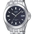 Casio Casio MTP-1222A-2A  MTP-1222A-2A кварцевые мужские часы синий циферблат, браслет нержавеющая сталь — вид спереди