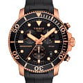 Tissot Tissot Seastar 1000 Chronograph T120.417.37.051.00 Seastar 1000 T1204173705100 кварцевые мужские часы черный циферблат, браслет каучук — вид спереди