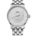 Mido Mido Baroncelli Signature Gent M037.407.11.031.00  M0374071103100 механические мужские часы серебристый циферблат, браслет нержавеющая сталь — вид спереди