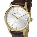 Jacques Lemans Jacques Lemans London 1-2074F  1-2074F механические женские часы серебристый циферблат, браслет кожаный — вид спереди
