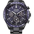 Citizen Citizen Attesa CC4059-64L  CC4059-64L кварцевые мужские часы фиолетовый циферблат, браслет титановый c dlc покрытием — вид спереди