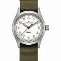 Hamilton Hamilton Khaki Field Quartz 38mm H69401910  H69401910 кварцевые мужские часы белый циферблат, браслет тканевый — вид спереди