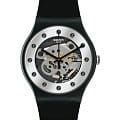 Swatch Swatch New Gent Lacquered SUOZ147  SUOZ147 кварцевые мужские часы  прозрачный циферблат, браслет силикон — вид спереди